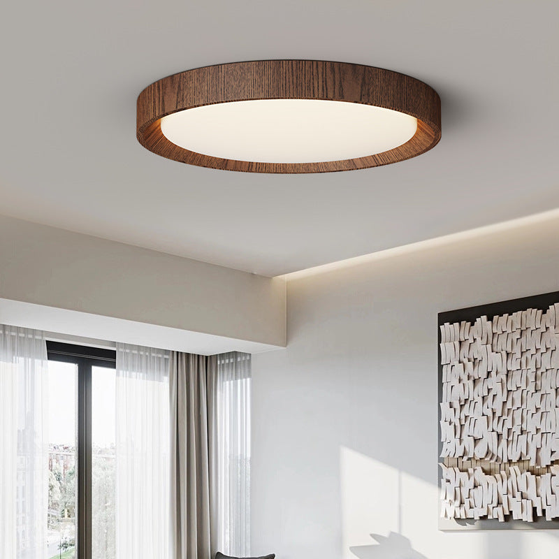 Dark wood ceiling light