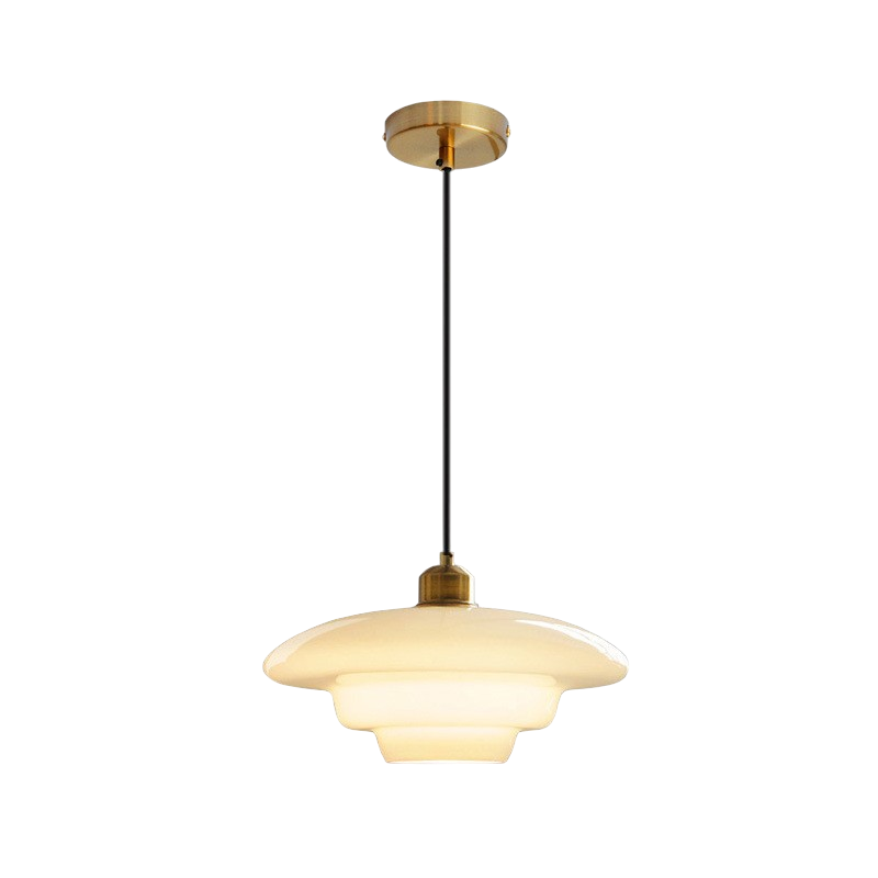 Milky white glass pendant light