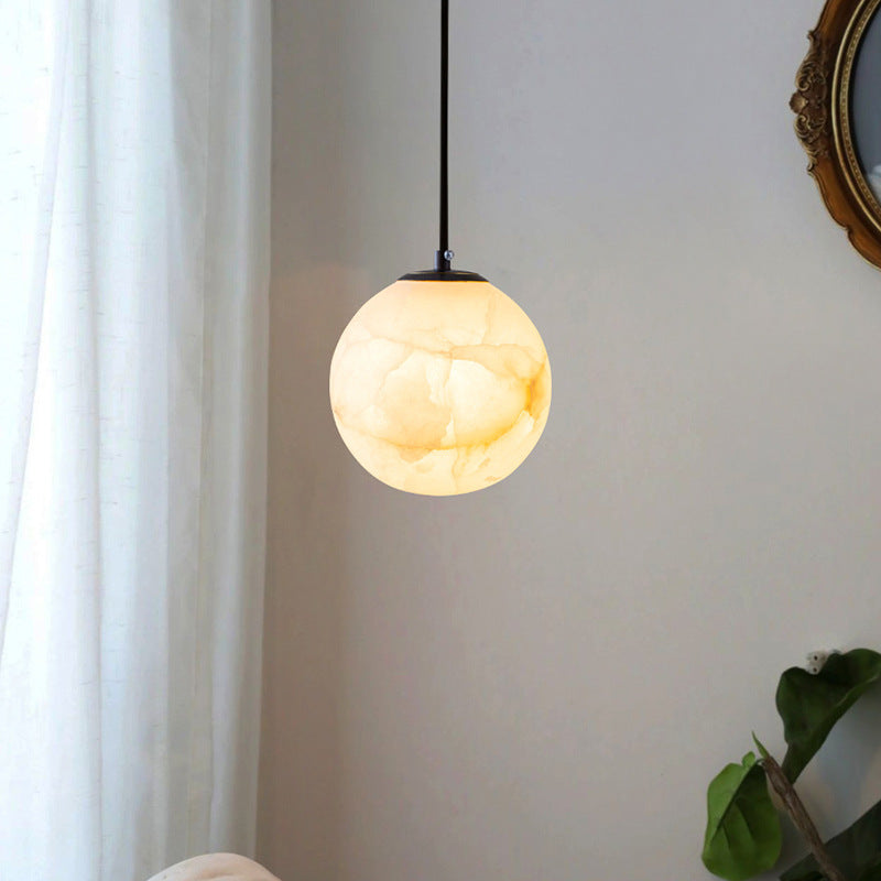 Spherical Marble Pendant Lamp