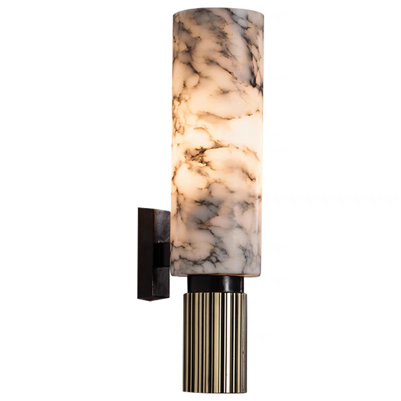 Copper stone wall light