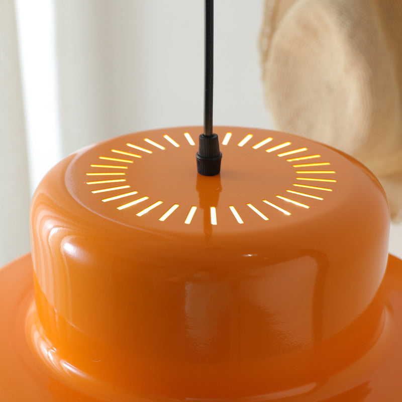 Italian orange Bauhaus pendant lamp