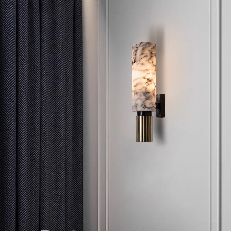 Copper stone wall light