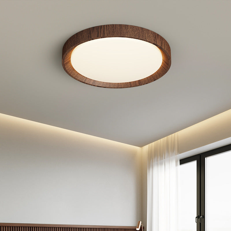 Dark wood ceiling light