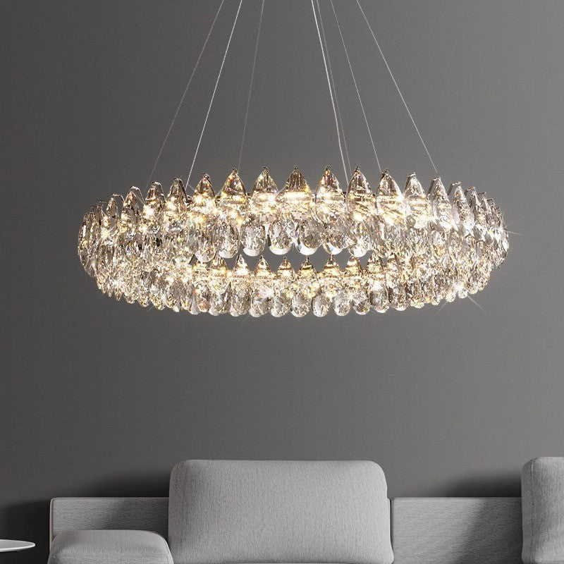 Crystal ring chandelier