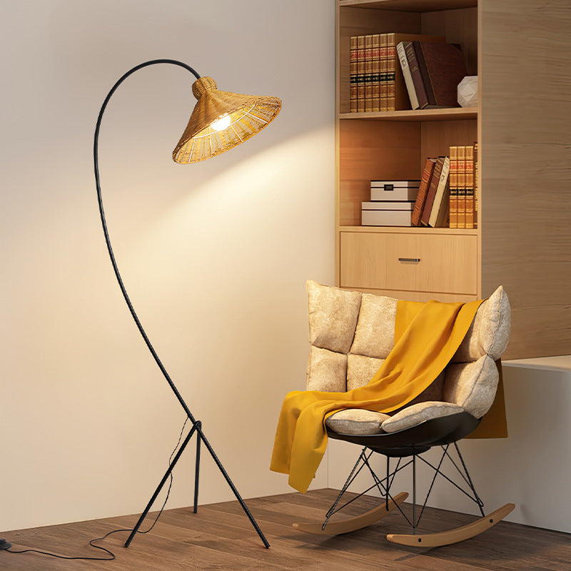 Bamboo floor lamp