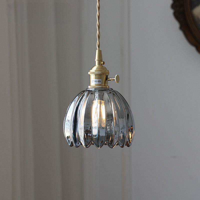Japanese glass pendant lamp