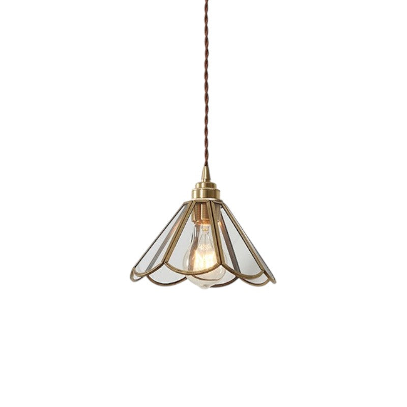 Vintage glass pendant lamp