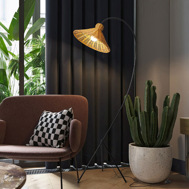Bamboo floor lamp