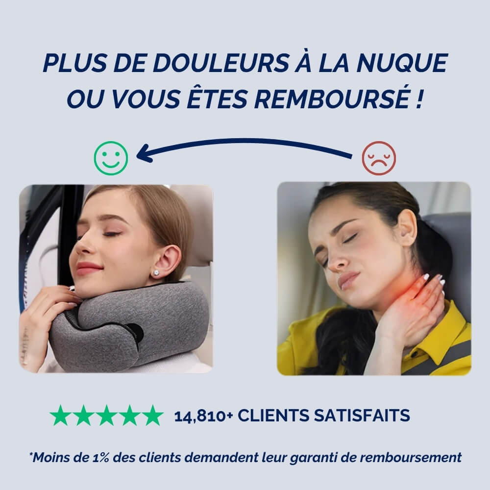 OreillerNomade Soutien Relaxant - Confort Cervical et Hygiène Voyage travel b