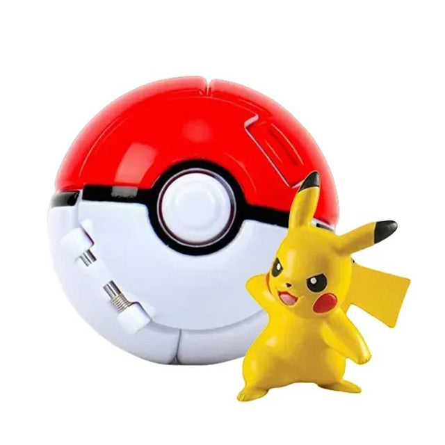Figurine Pokemon Pop Action Pikachu - Jouet interactif pour moments de jeu amusants