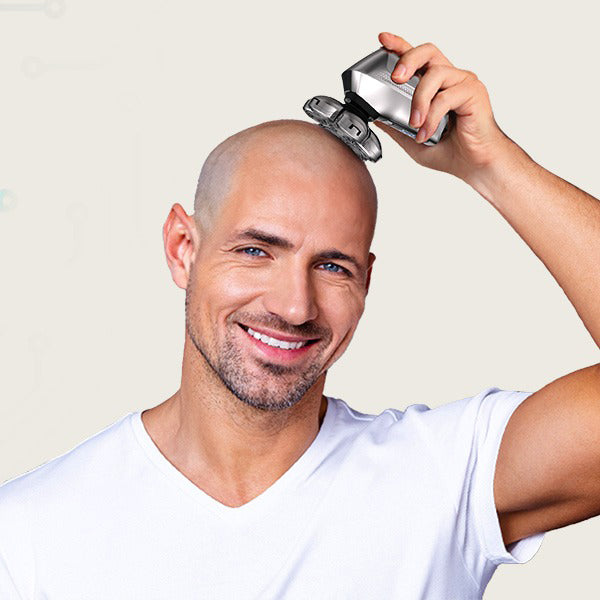 Rasoir 7D Amélioré pour Hommes Chauves - Rasage Parfait et Rapide, Tondeuse à Barbe