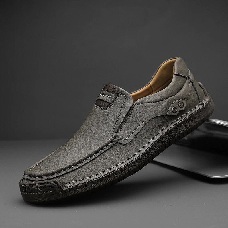Chaussures en Cuir Véritable Romain, confort quotidien en Gris travel bottle