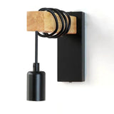RusticBeam - Wall Sconce in Wood and Iron