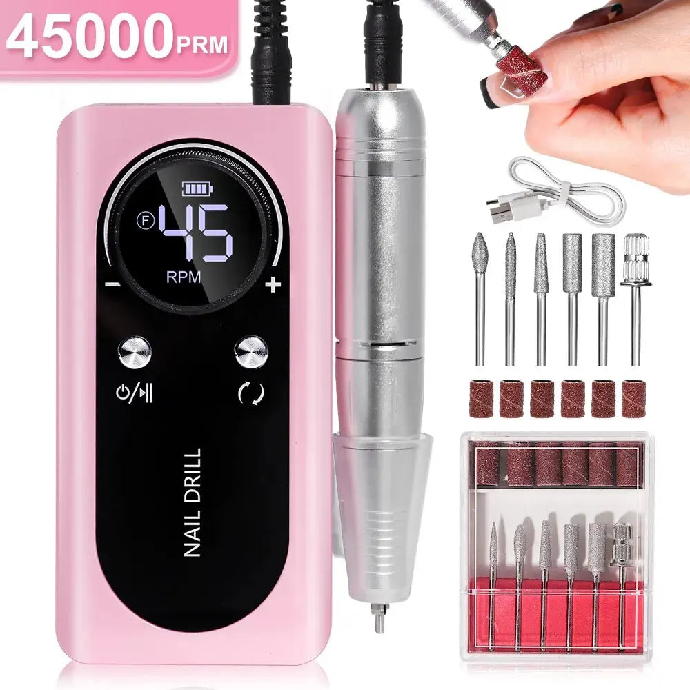 Ponceuse Ongles Rechargeable 45000RPM - Faible Bruit | Rose dog travel bottle lea