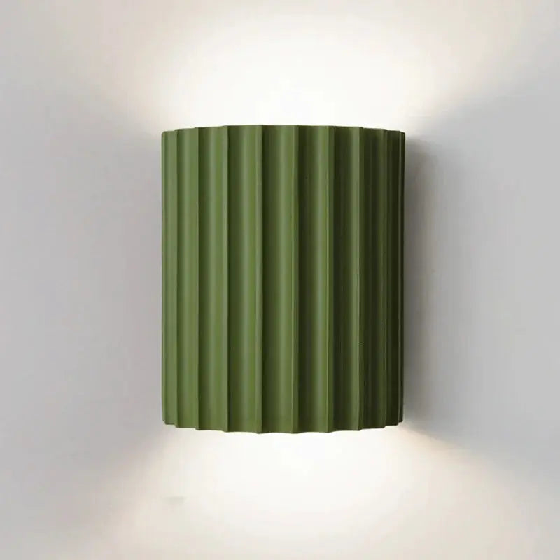 Applique Murale Moderne en Résine Élégante - Vert Naturel pour Décoration Minimaliste