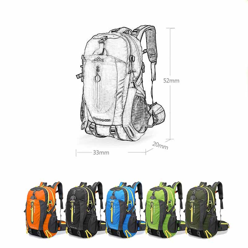 Sac à Dos Randonnée Imperméable 40L - Femme Homme, tissu respirant pour alpinisme