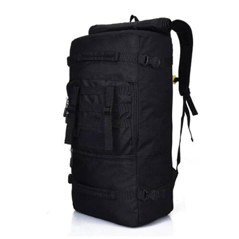 Sac à Dos Ultra Résistant 50L Noir - Qualité Militaire, Accessoires Aventure, Camping, Durable, Randonnée