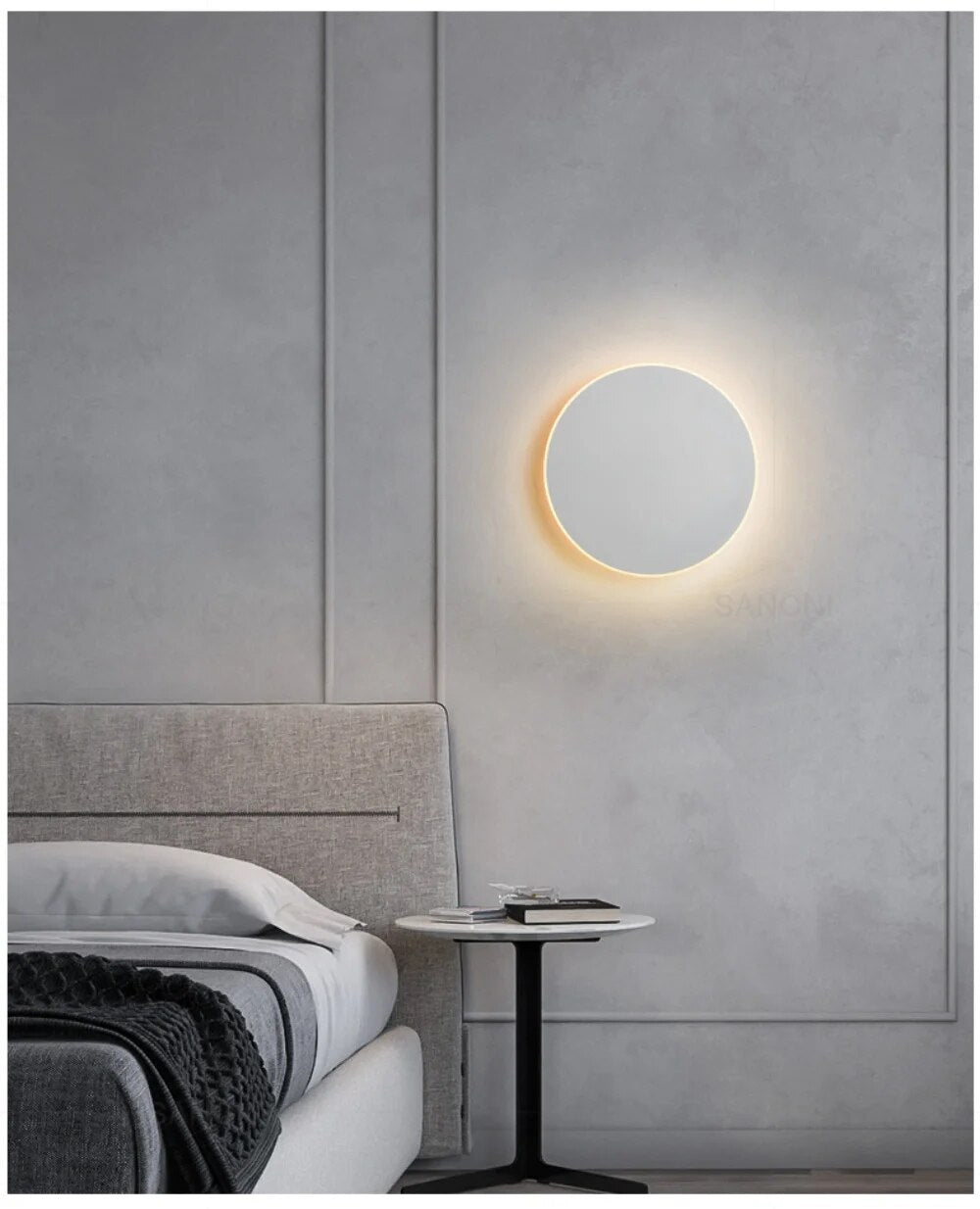Lampe Murale LED Ronde Blanc 20cm - Style Minimaliste et Moderne travel bottl