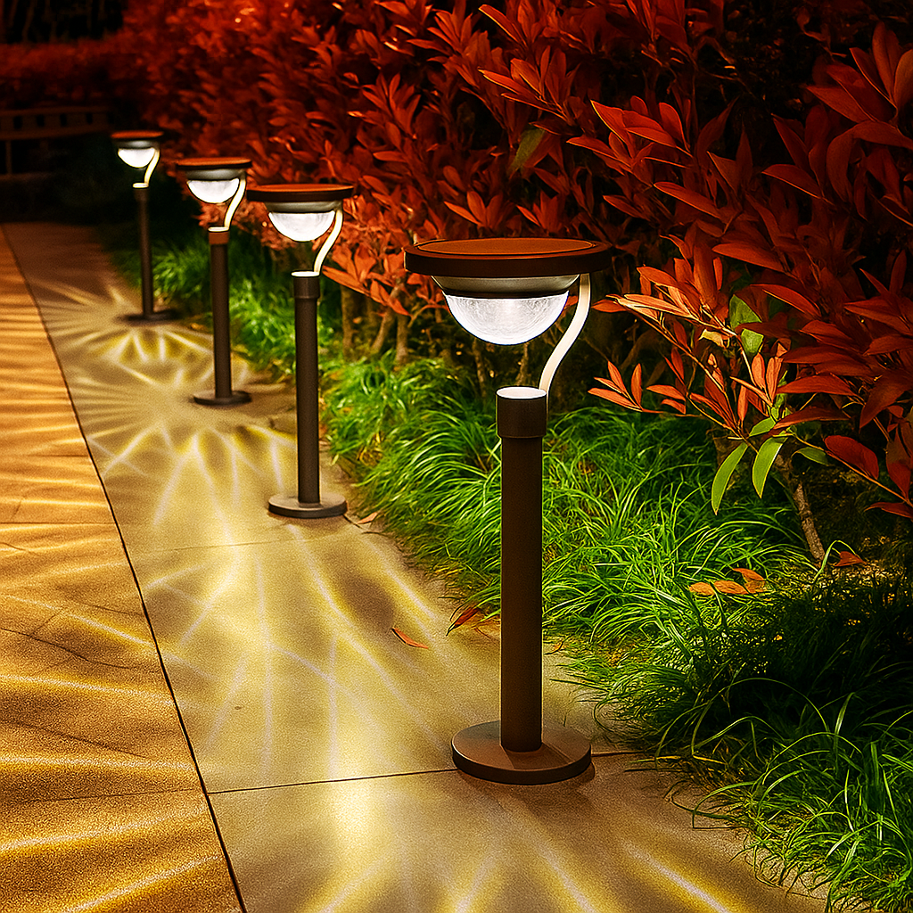 Solar pathway lamp