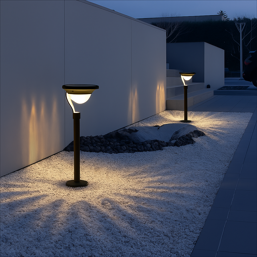 Solar pathway lamp