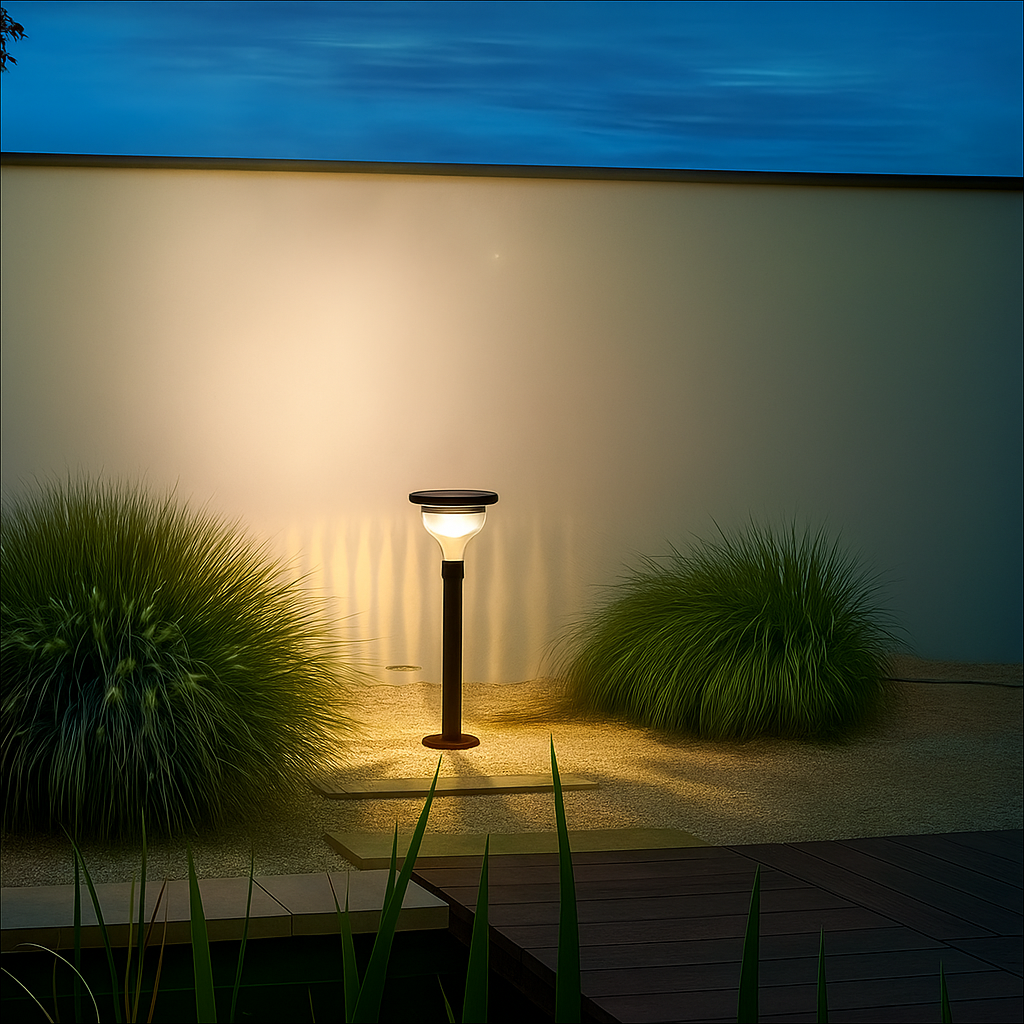 Solar pathway lamp