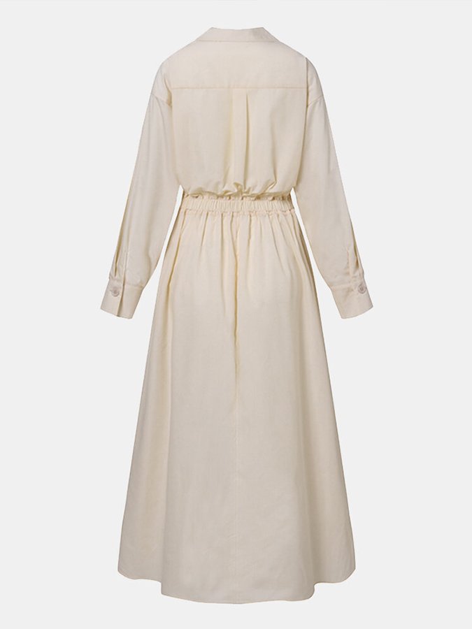 Robe chic tendance en mélange coton, manches longues, confort élégant dog travel