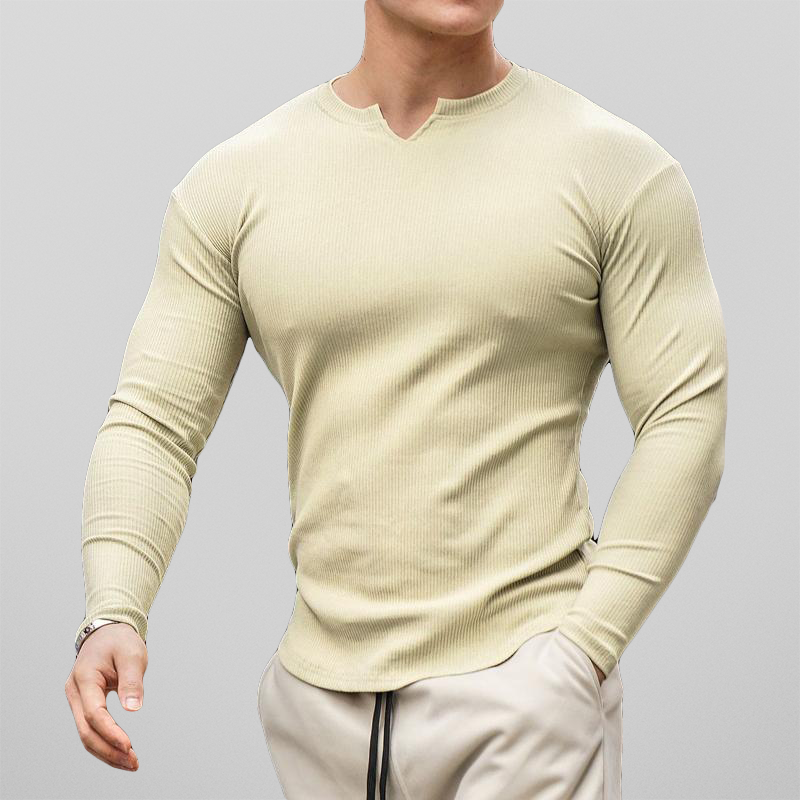 T-shirt coupe muscle-fit en jaune avec ventilation améliorée et confort ultime do