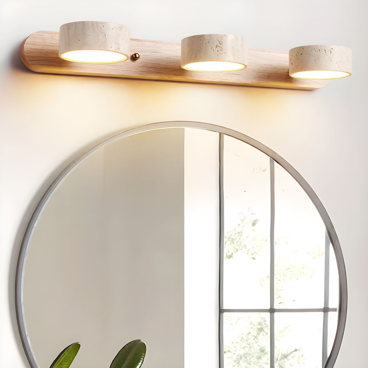 Travertine wall light