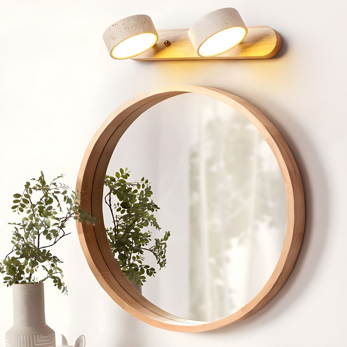 Travertine wall light