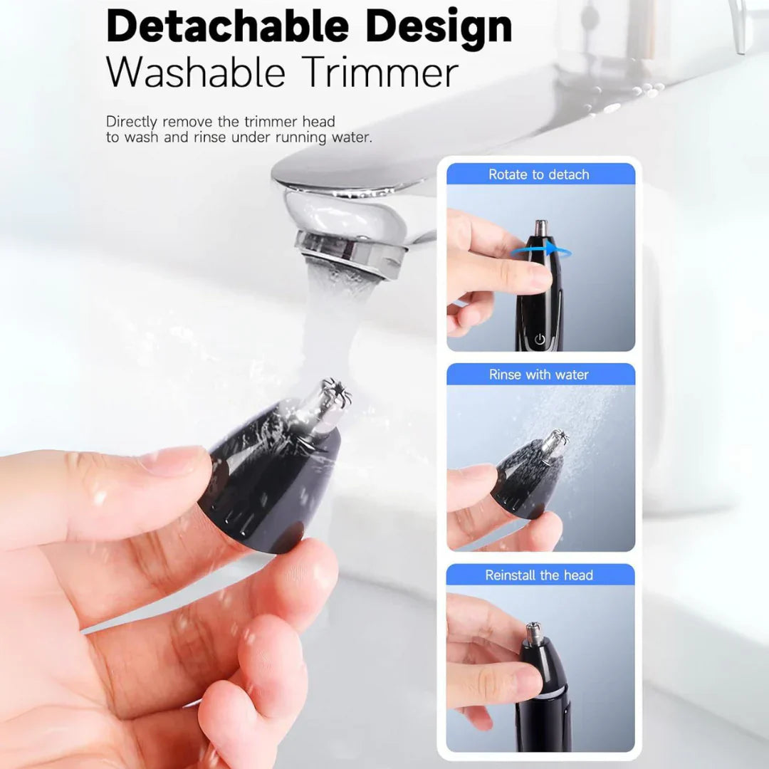 Long-lasting battery for extended use - Nose and Ear Hair Trimmer dog travel bott
