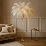 Feather floor lamp