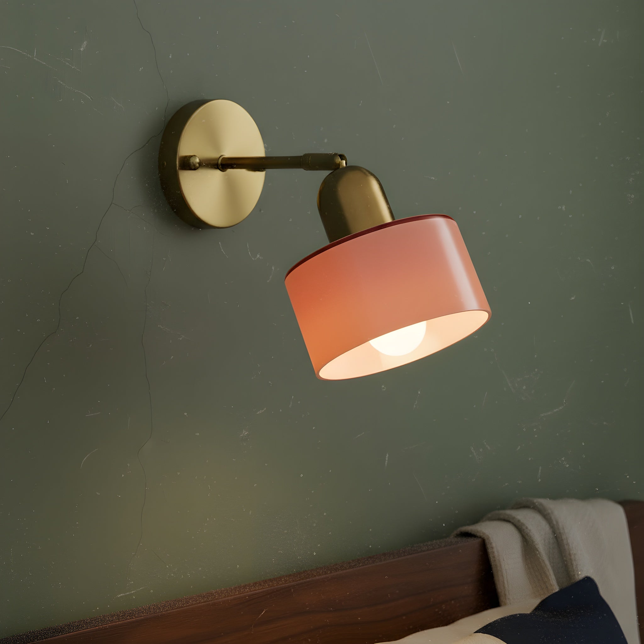 Bauhaus Colored Glass Wall Light