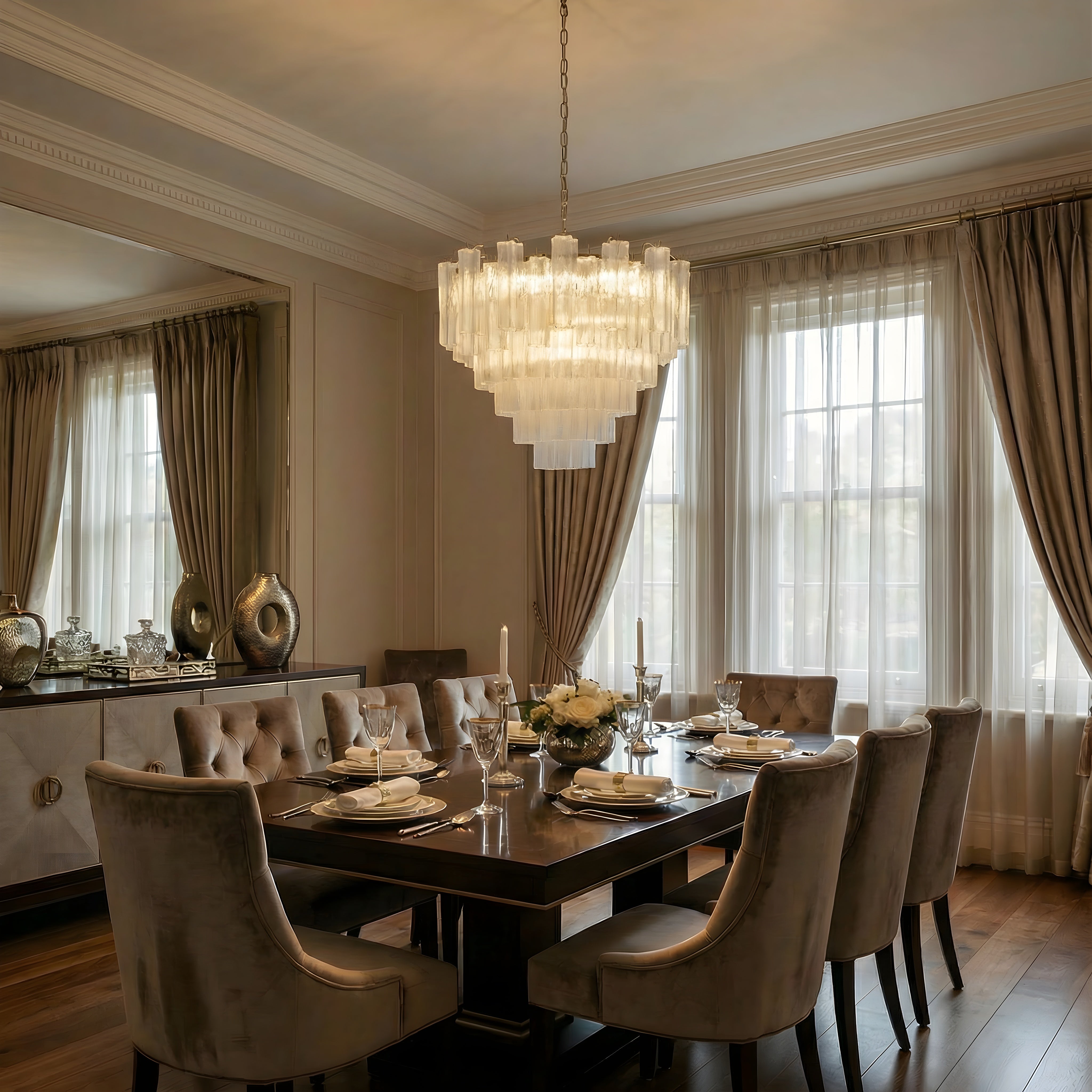 French glass chandelier