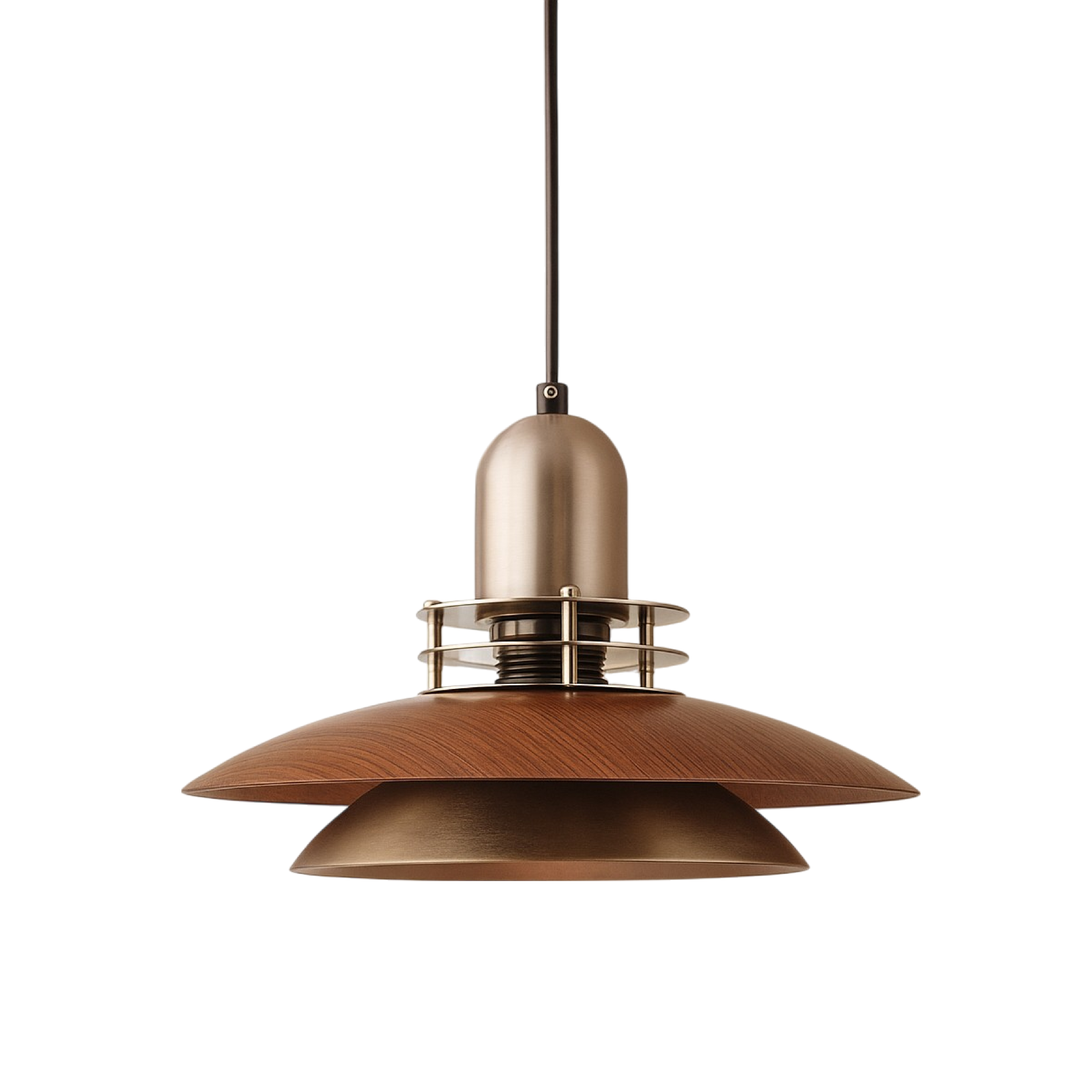 Walnut wood pendant lamp