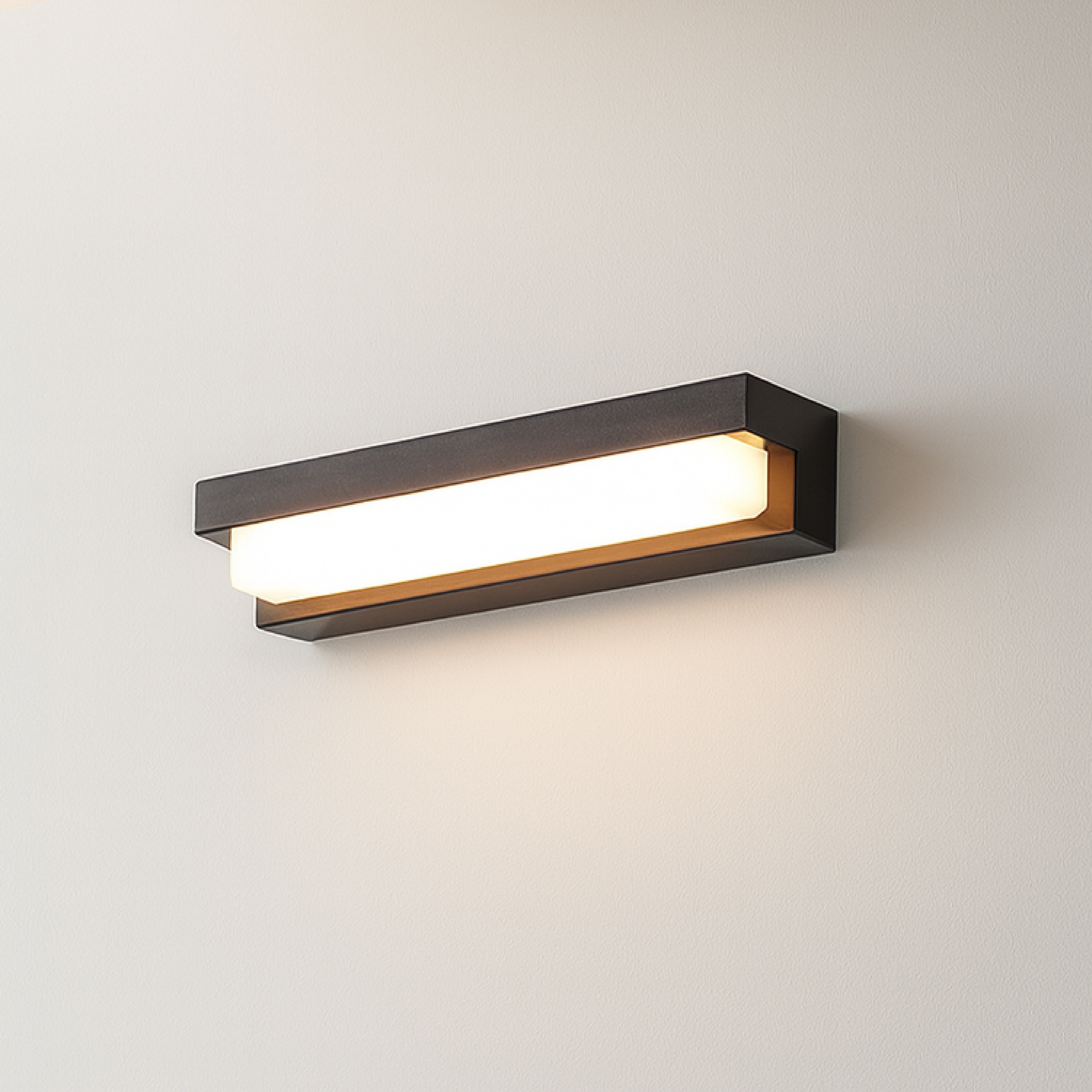 Outdoor solar panel wall light