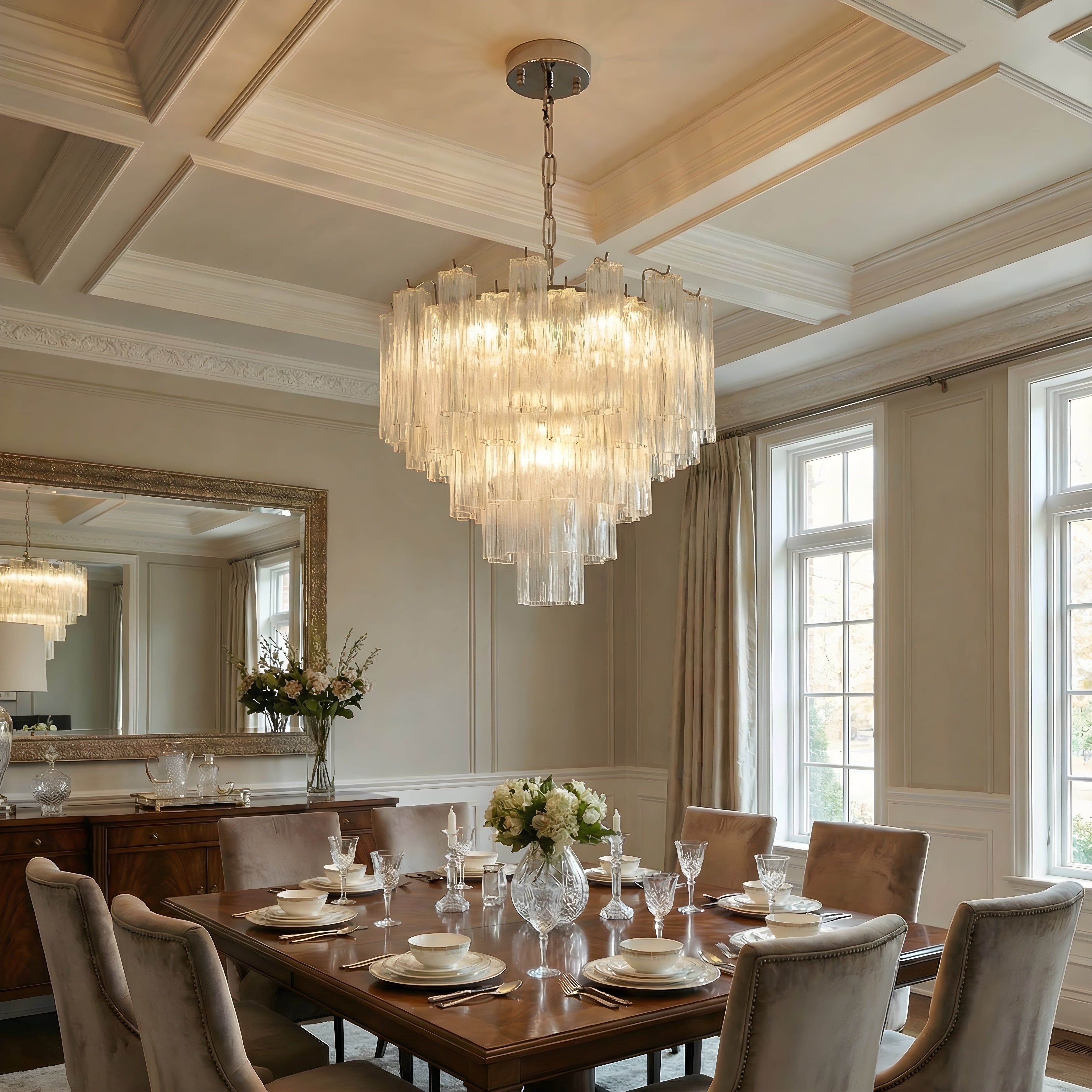 French glass chandelier