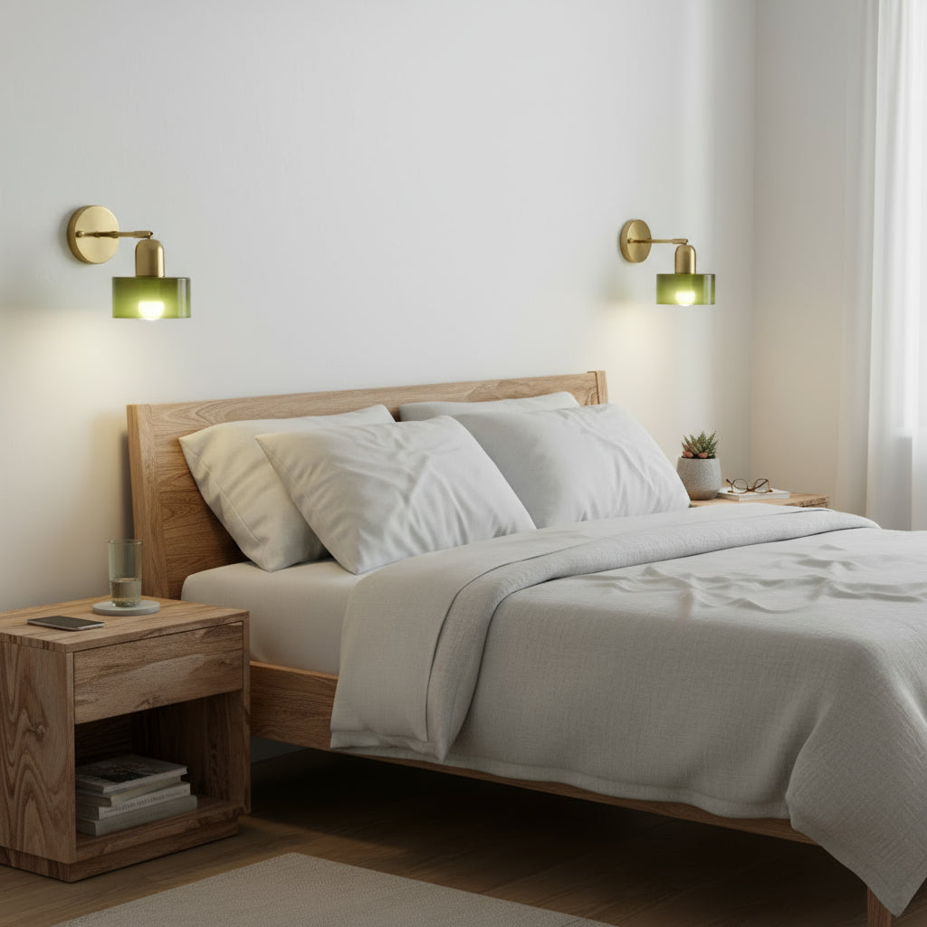 Bauhaus Colored Glass Wall Light