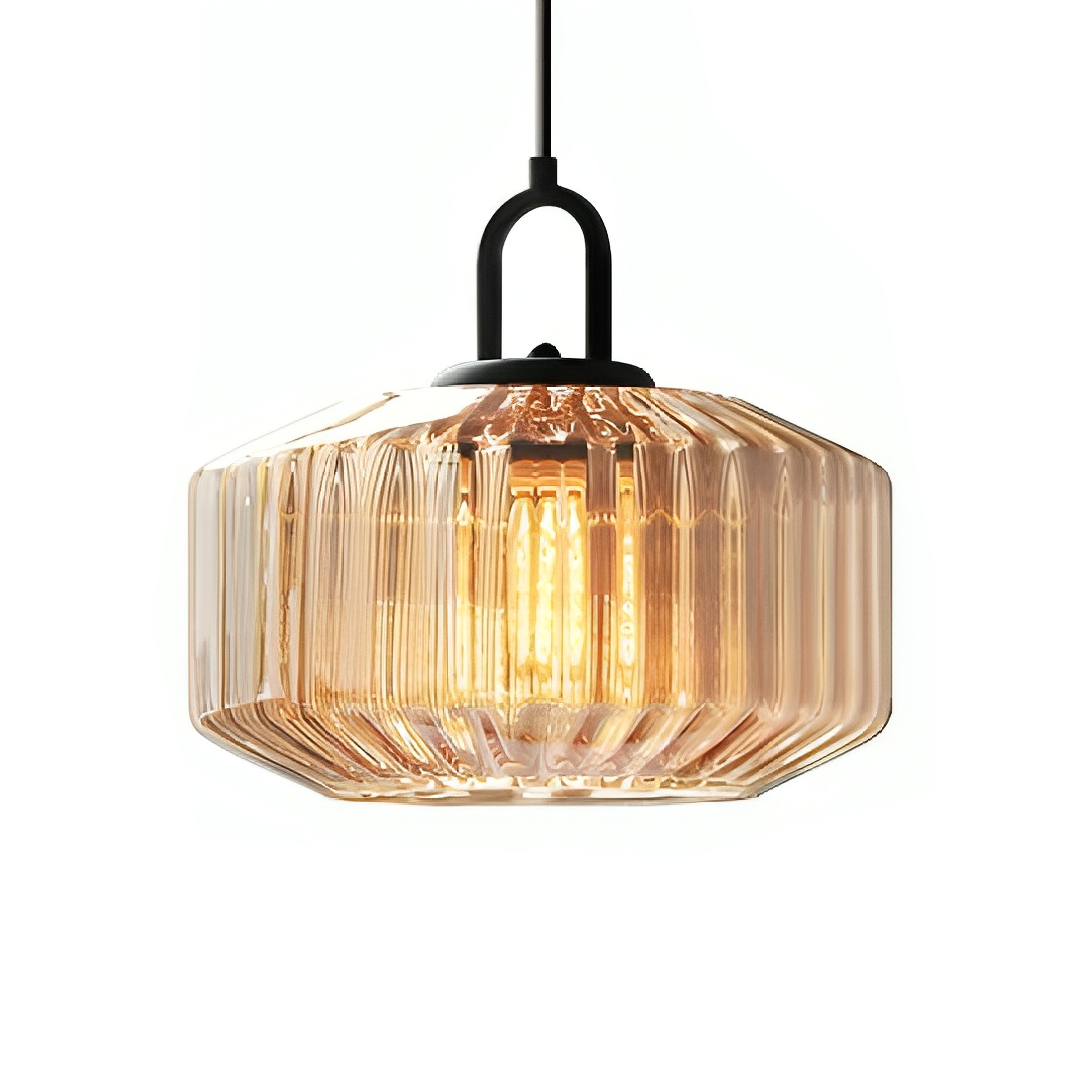 Colored glass pendant lamp