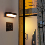 Outdoor solar panel wall light